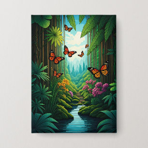 Chapa Mariposas en una selva exuberante