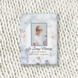 Chapa Memorial funeral de color acuático de color azul d