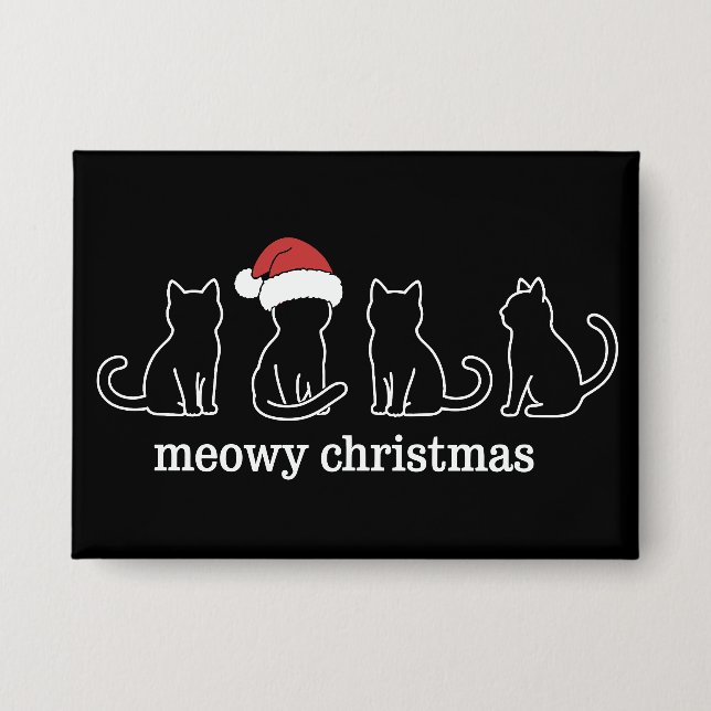 Chapa Meowy Catmas Cat Christmas Cute Kitten Cats Santa  (Anverso)