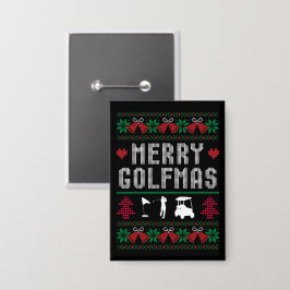 Chapa Merry Golfmas Golf Golfing Golfer Navidades feos