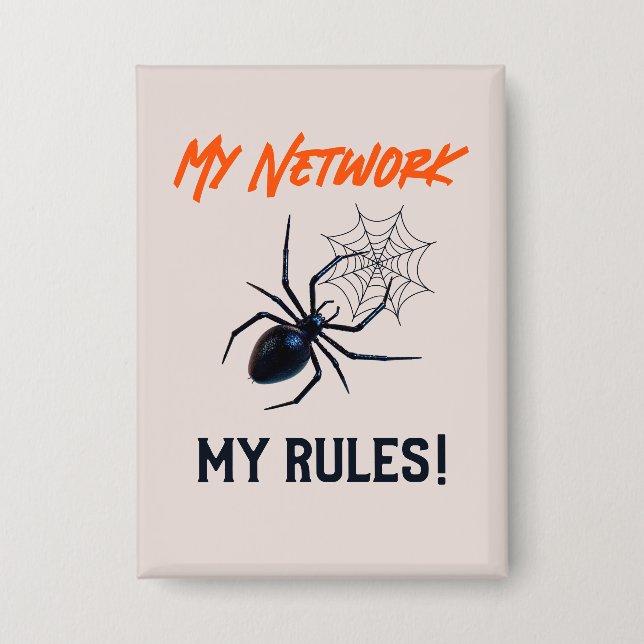 Chapa Mi red, mis reglas divertidas TI (Anverso)