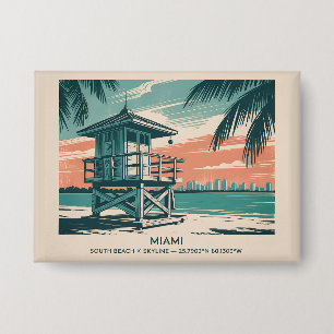 Chapa Miami Florida Viaje South Beach Minimalista Retro