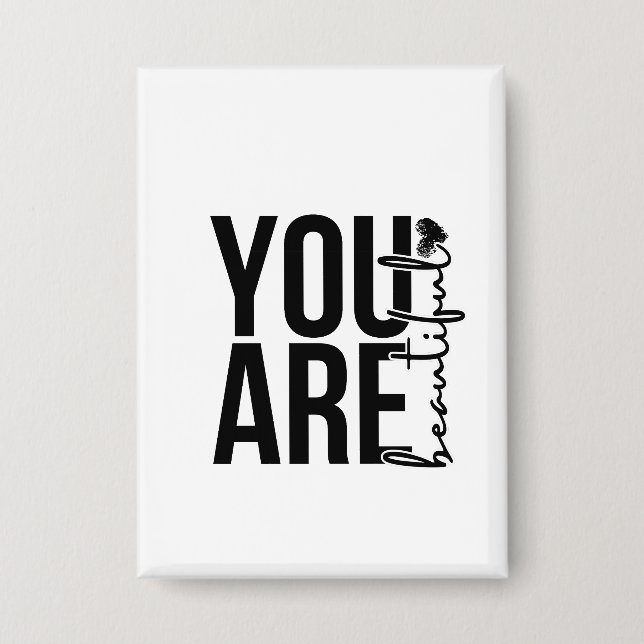 Chapa Minimalist “Beautiful” Typography Design – Black a (Anverso)