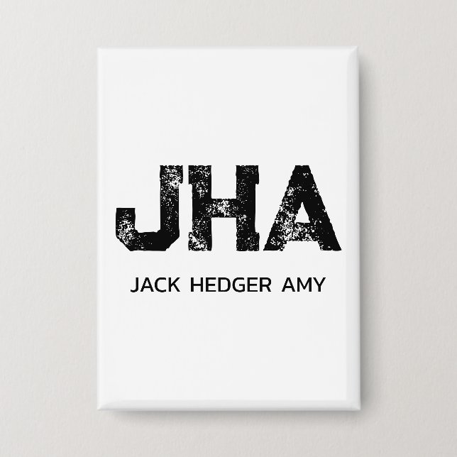 CHAPA MINIMALIST BLACK THREE LETTER MONOGRAM NAME WHITE (Anverso)