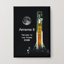 Chapa Misión Artemis II a la Luna