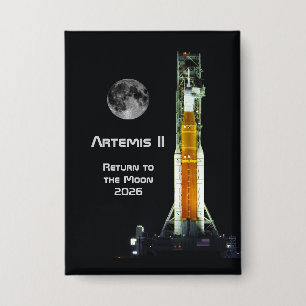 Chapa Misión Artemis II a la Luna