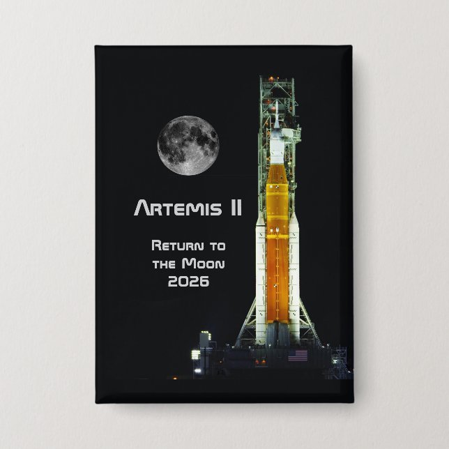 Chapa Misión Artemis II a la Luna (Anverso)