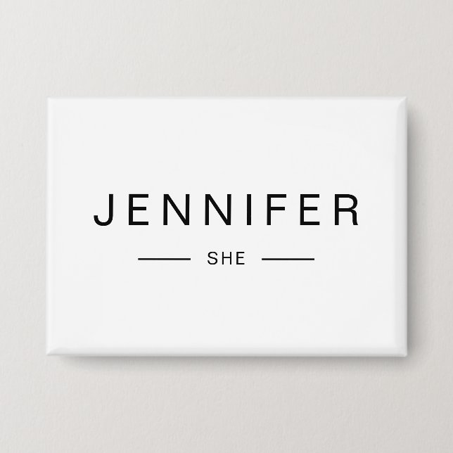 Chapa Modern SHE Inspired Personalized Name Button (Anverso)