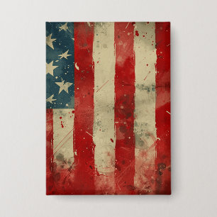 Chapa Molinete redondo de bandera americana