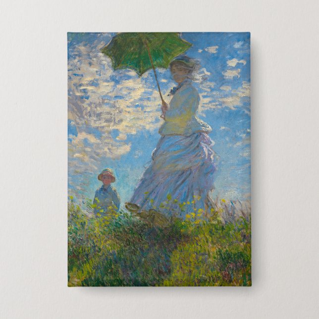Chapa Monet Woman con Parasol y Footbridge japonés (Anverso)
