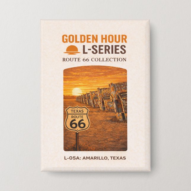 Chapa Monumento Retro Amarillo Ruta 66 Texas (Anverso)