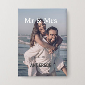 Chapa Mr & Mrs add family name photo date wedding family