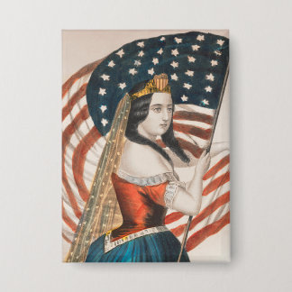Chapa Mujer patriota americana | Bandera americana | 250