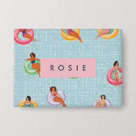 Chapa Mujeres de verano personalizadas relajándose en lo