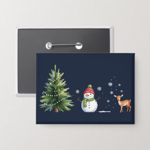 Chapa Muñeco de nieve de Navidad árbol de Navidad Reno t