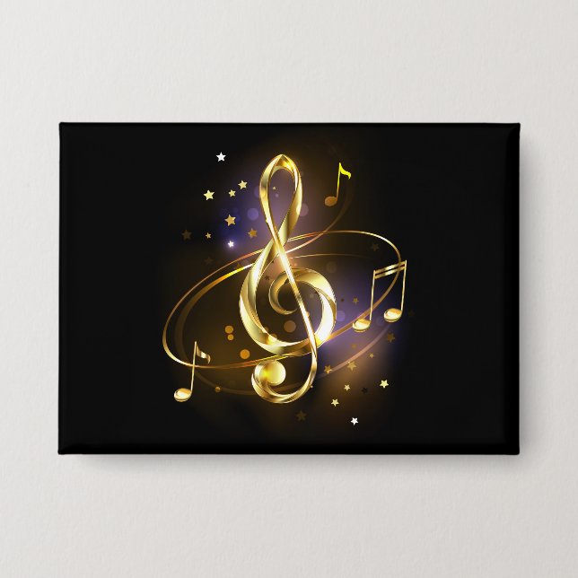 Chapa Música de Clef de Triplete de Oro (Anverso)
