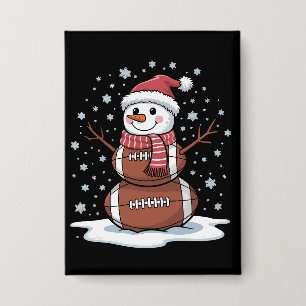 Chapa Navidad Fútbol Americano Muñeco de Nieve Xmas Depo