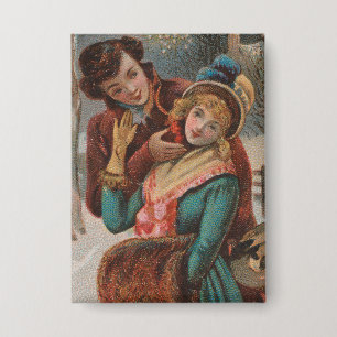 Chapa Navidad, Inglaterra-Anuncio de época victoriana, 1