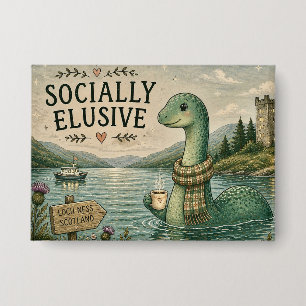 Chapa Nessie Críptida Acogedora Socialmente Esquiva Loch