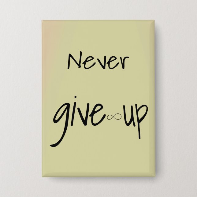 Chapa Never give up  (Anverso)