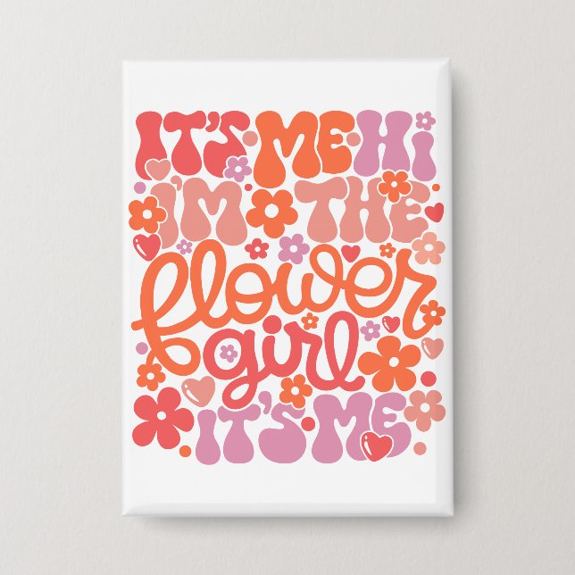 Chapa Niña Boda de flores regalo de novia de moda (Anverso)