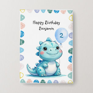 Chapa Niño niño niño feliz cumpleaños de dinosaurio lind