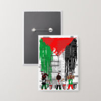 Niños de Gaza pintando la bandera de Palestina 