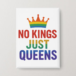 Chapa No Kings Just Queens Button