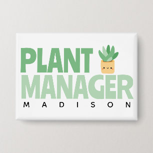 Chapa Nombre del administrador de planta personalizado P