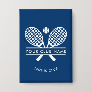 Chapa Nombre del Club Moderno Equipo de Tenis Azul Perso