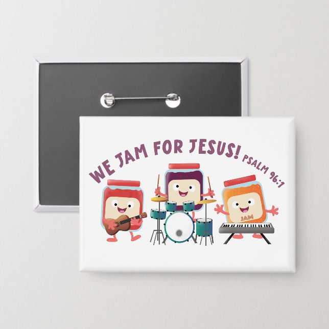 Chapa Nosotros tocamos para Jesús lindo versículo de la  (Anverso/Reverso)