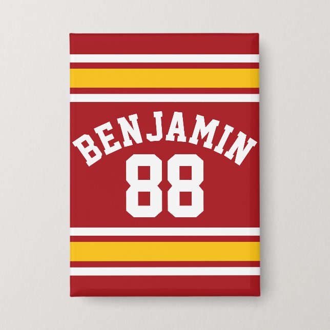 Chapa Número de nombre personalizado de Jersey de Sports (Anverso)