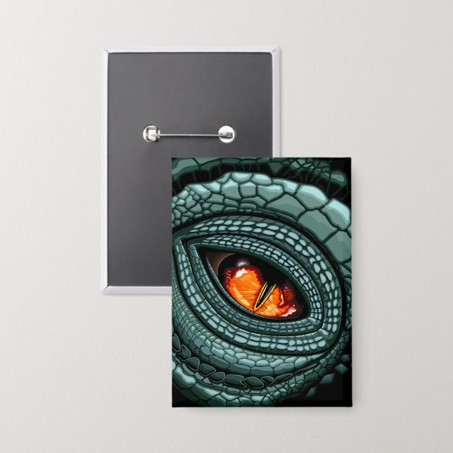 Chapa Ojo de depredador reptil primitivo (Anverso/Reverso)