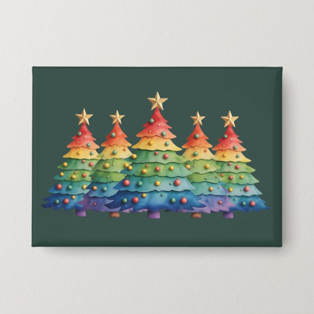 Chapa Orgullo Navideño Arcoíris LGBTQ Igualdad de Derech (Anverso)