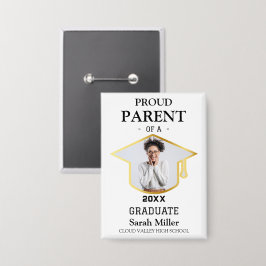 Chapa Orgulloso Padre de un Graduado en 2026 Con Foto y 