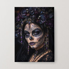 Chapa Orquídea Amatista Calavera – Calavera Gótica de Az