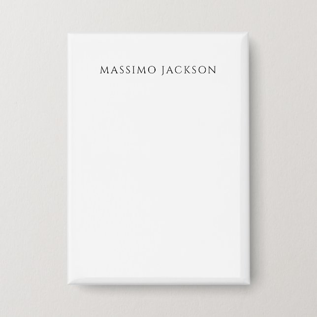 Chapa Own Name Calligraphy Chic Plain Simple Black White (Anverso)