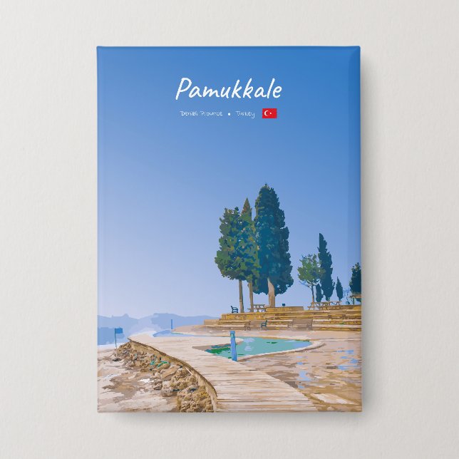 Chapa Pamukkale, Turquía - Piscinas Térmicas (Anverso)