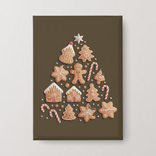 Chapa Pan de Jengibre Lindo Árbol de Navidad Invierno Pa