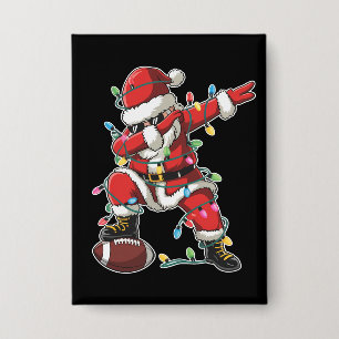 Chapa Papá Noel de Navidad haciendo Dabbing Futbolista F