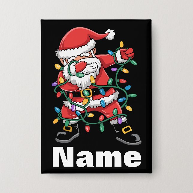 Chapa Papá Noel haciendo dabbing Regalo de Navidad diver (Anverso)