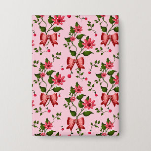 Chapa Papel pintado con estampado de lazo floral coquett