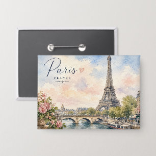 Chapa París Francia Torre Eiffel río Sena 