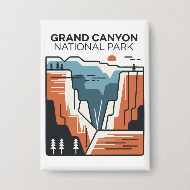 Chapa Parque nacional del Gran Cañón Ilustracion abstrac (Anverso)