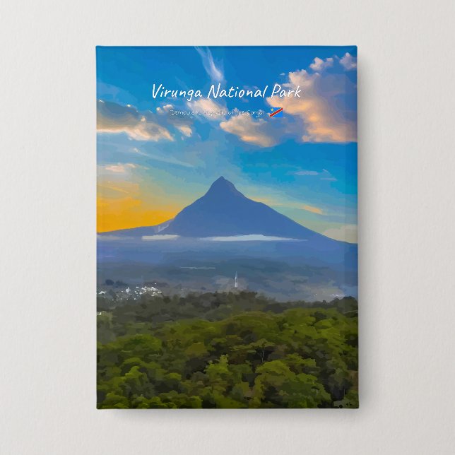 Chapa Parque Nacional Virunga, RD Congo - Volcán (Anverso)