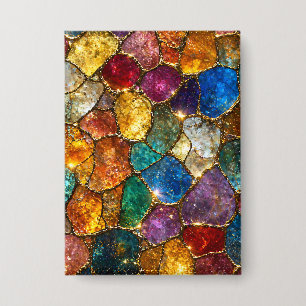 Chapa Patrón continuo de mosaico de cristal colorido de
