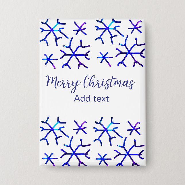 Chapa Patrón de Navidades de copos de nieve brillantes m (Anverso)