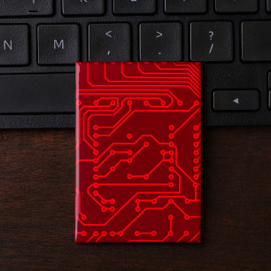 Chapa Patrón de tecnología de placa de circuito rojo ret