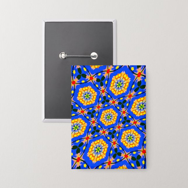 Chapa Patrón floral estético (Anverso/Reverso)