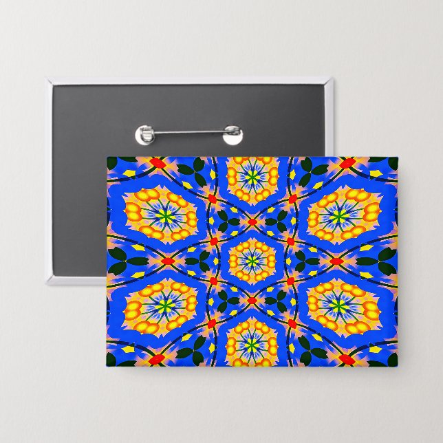 Chapa Patrón floral estético (Anverso/Reverso)